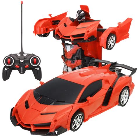 Transforming Robot RC Remote Control Play Vehicles Car Electronic Toy w ...