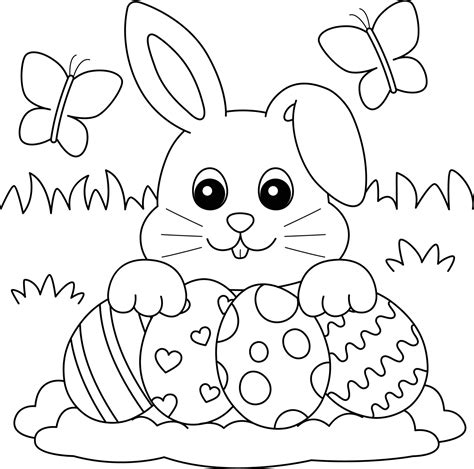 Easter Coloring Page Vector Art, Icons, and Graphics for Free Download