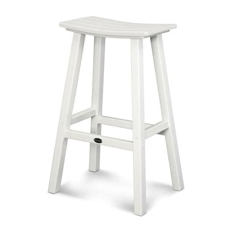 POLYWOOD White Plastic Patio Bar Stool Chair at Lowes.com