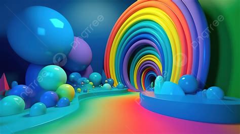 Rainbow 3d Backgrounds