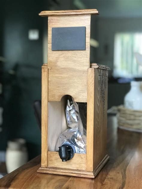 Wine Box Dispenser in 2020 | Wooden beer caddy, Wine dispenser, Wine