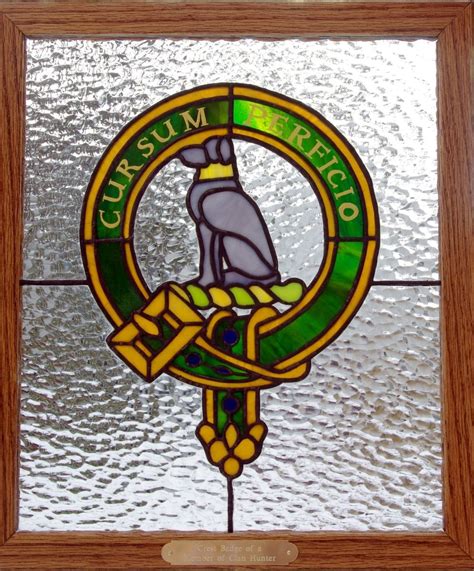 Custom Made Hunter Clan Crest/Badge by Dancing Light Stained Glass Studio | CustomMade.com