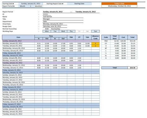 Labor Hour Tracking Spreadsheet pertaining to Excel Timesheet Template ...