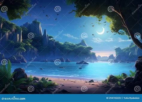 Game 2d Platformer Background in Cartoon Style. Generate Ai Stock Image - Image of digital ...