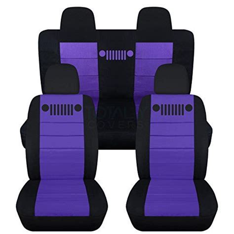 Designcovers 2007-2017 Jeep Compass/Patriot Seat Covers: Black & Purple - Full Set (23 Colors ...