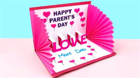 Parent's day card making handmade/ Easy and beautiful card for parent's day | Father's Day Cards ...