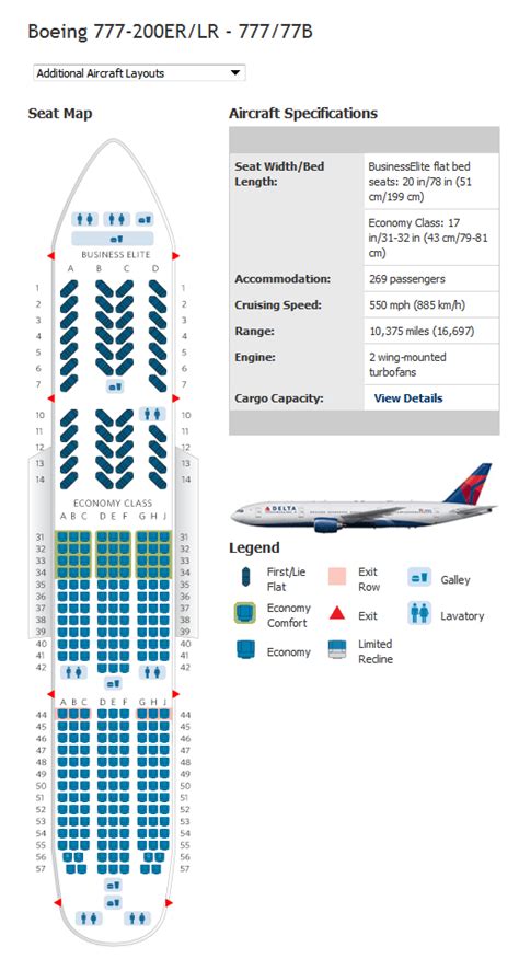 Delta Airlines Seat Map 777