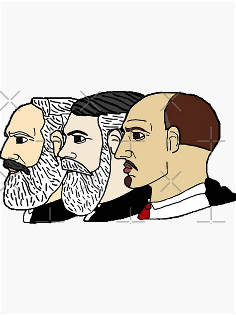 "Karl Marx, Friedrich Engels, Vladimir Lenin portraits" Sticker for Sale by CommunistMerch ...