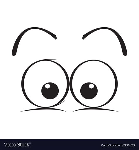 Surprised eyes cartoon Royalty Free Vector Image