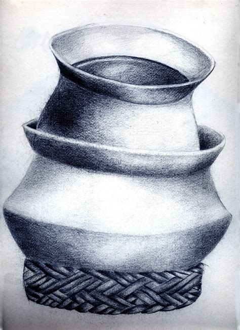 still life sketching... 2 clay pots | Still life sketch, Clay pots, Still life