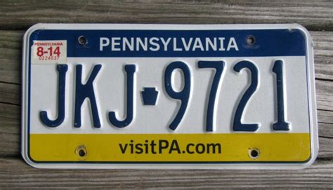 Pennsylvania Visit PA License Plate 2014