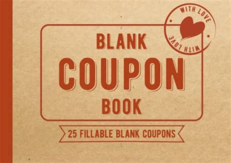 Blank Coupon Book with Color Interior: 36 Fillable Blank Coupons Book for All Occasions ...