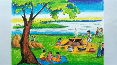 Picnic Scenery Drawing For Kids - Get the kids excited about seeing ...