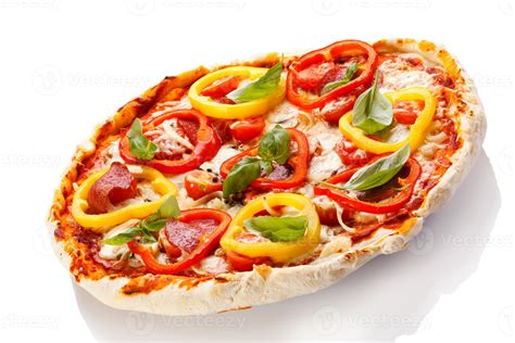 Pizza on white background 807131 Stock Photo at Vecteezy