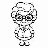 Premium Vector  Grandmother Black And White Cartoon Illustration Of sketch template