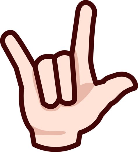 "ILY sign (white)" Emoji - Download for free – Iconduck