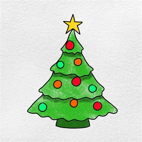 Christmas Tree Drawing Ideas for Kids, Pictures, 25 Dec DIY ...