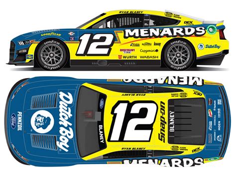 2023 Ryan Blaney #12 Menards / Dutch Boy - Darlington NASCAR Throwback 1/64 Diecast