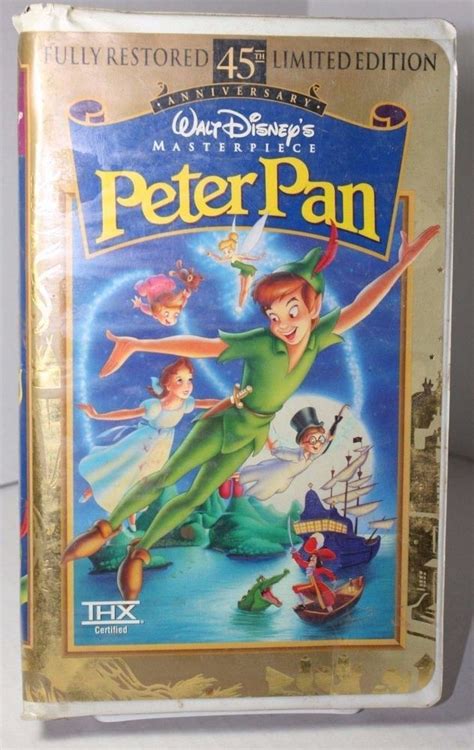 Walt Disney Peter Pan VHS Tape (1998, 45th Anniversary Limited Edition) | Walt disney movies ...