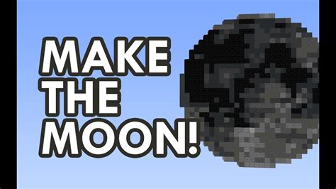 Minecraft Tutorial - Make An Easy Pixel Art MOON for your Game - YouTube