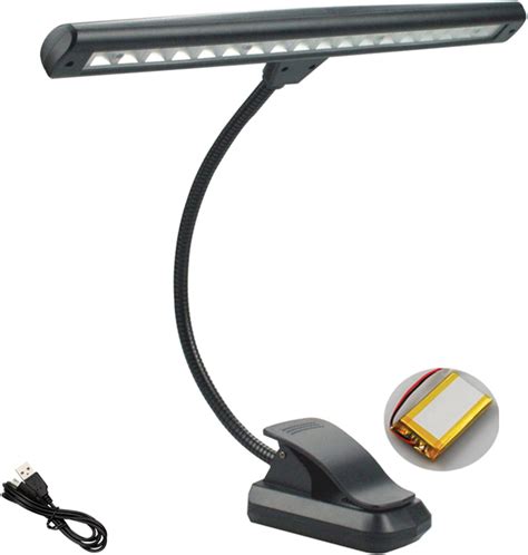 Kisbeibi Rechargeable Music Stand Light, 18 LEDs Clip On Piano Light, 3 ...