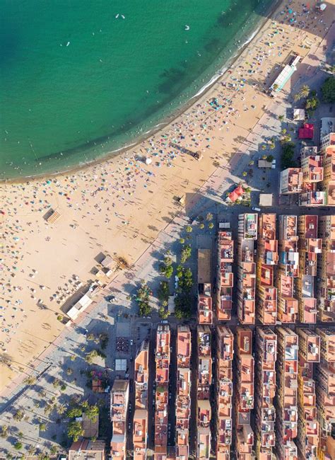 Barceloneta Beach, Barcelona [Drone], Spain