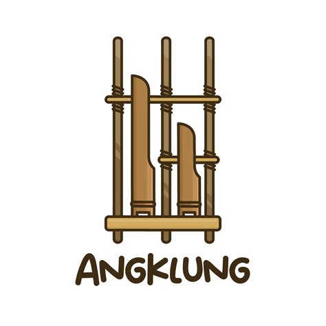 wooden music instrumental angklung logo design 13958271 Vector Art at ...