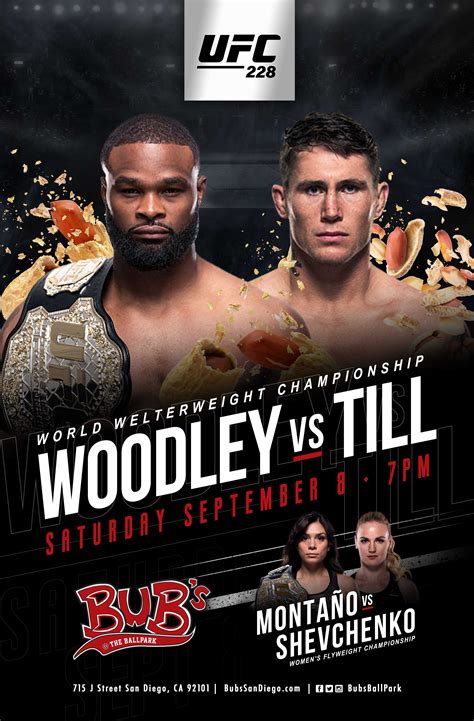 UFC 228: WOODLEY VS. TILL - Bub's @ the Ballpark