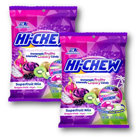 Hi-Chew Superfruit Mix (Dragon Fruit, Acai, and Kiwi) Chewy Fruit Candy ...