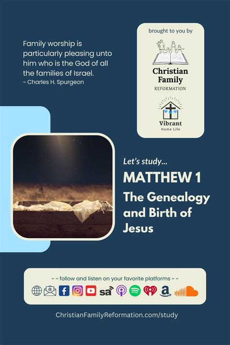 Family Bible - Matthew 1: The Genealogy and Birth of Jesus Matthew 1 ...