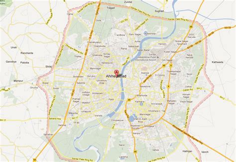 Ahmedabad Map - India