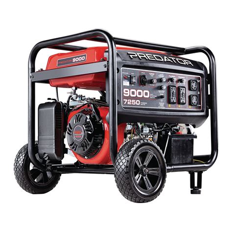 9000 Max Starting/7250 Running Watts, 13 HP (420cc) Generator EPA III with GFCI Outlet Protection