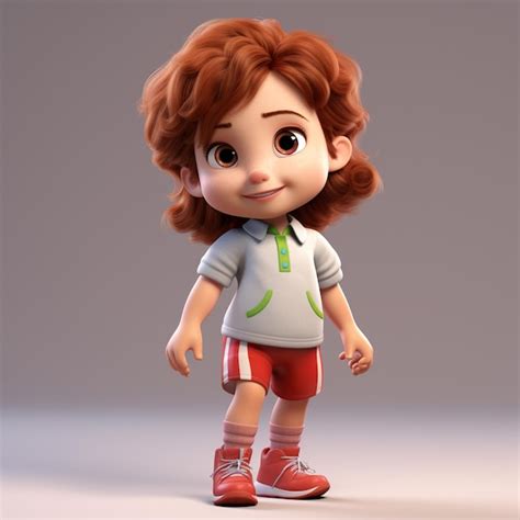 Premium AI Image | Cartoon character kid in Disney Pixar style