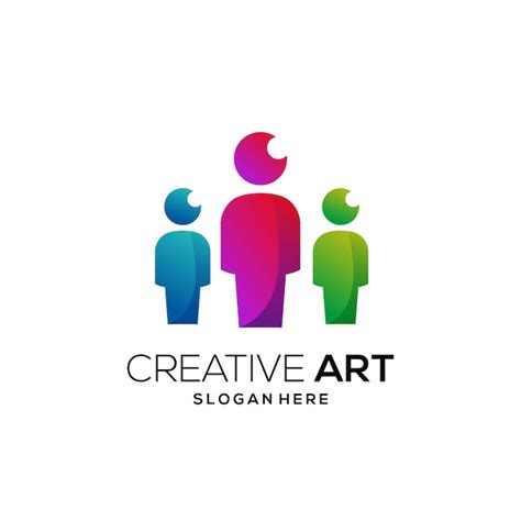 Premium Vector | People logo colorful modern gradient