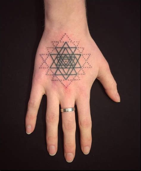 sri yantra handpoked tattoo | Geometric tattoo, Compass tattoo, Tattoos