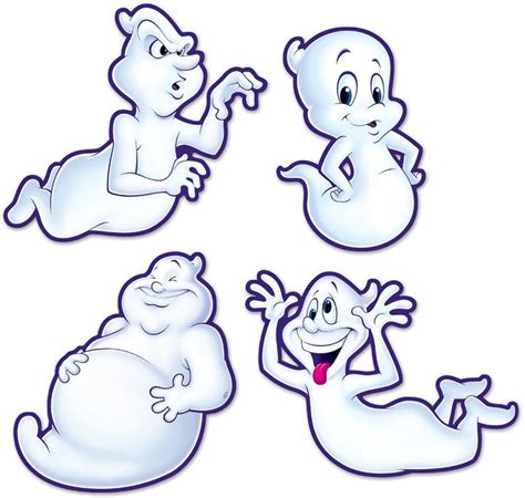 Ghost Cutouts - 12 UNITS | Friendly ghost, Halloween party decor, Retro ...