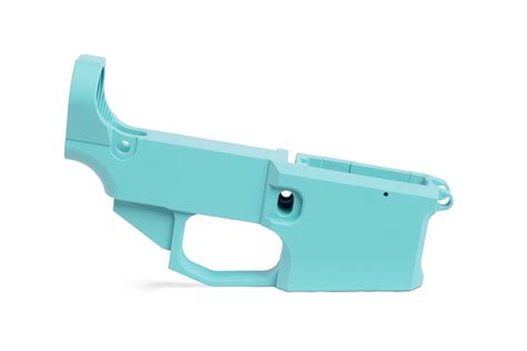 Robin's Egg Blue Cerakote 80% AR-15 Lower Receiver Billet