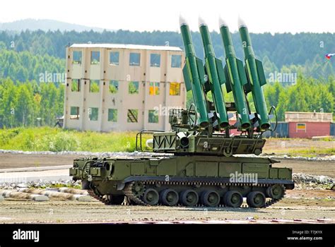 Nizhniy Tagil, Russia - July 12. 2008: Buk-M1-2 medium-range surface-to ...