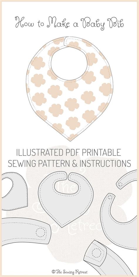 Baby Bib PDF Sewing Pattern & Instructions | Etsy UK | Printable sewing ...