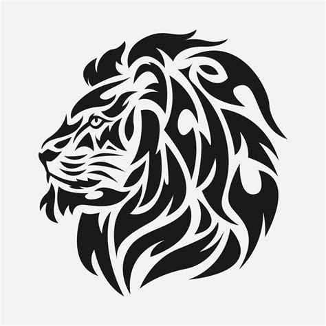 lion head tattoo. vector illustration. 29154859 Vector Art at Vecteezy