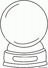 Blank Snow Globe Coloring Page Printable sketch template