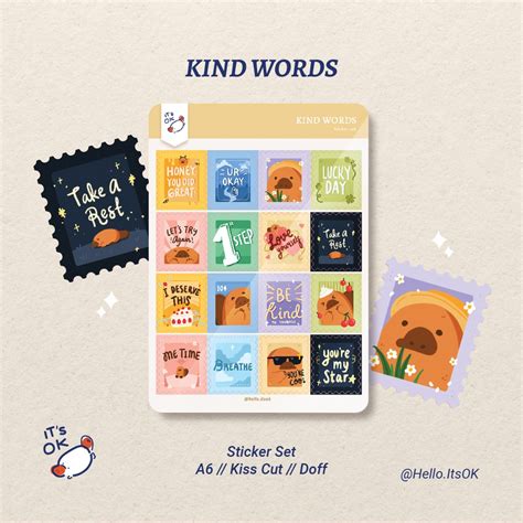 Kind Words Sticker Set | Shopee Malaysia