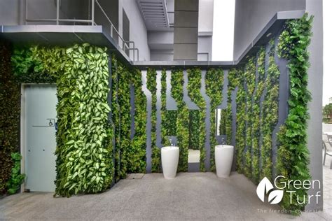 Outdoor Artificial Vertical Garden Wall at Jurong - GreenTurf Asia