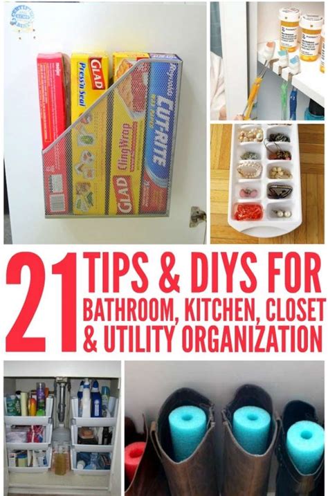 21 Tips and DIY Organization Ideas for the Home