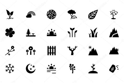 Nature Vector Icons 5 — Stock Vector © creativestall #76369443