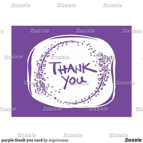 purple thank you card | Thank you cards, Appreciation cards, Cards