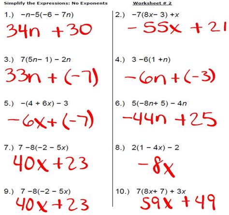 Simplifying Expressions