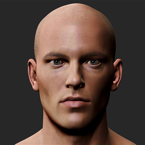 3d Realistic Male Head Model