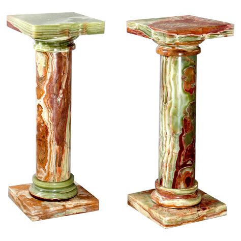 Pair Green Onyx Classical Doric Greek Column Sculpture Display ...