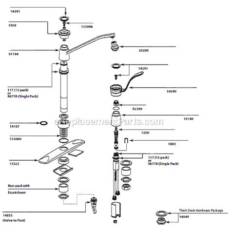 Moen Single-Handle Riser Kitchen Faucet | 7345 | eReplacementParts.com